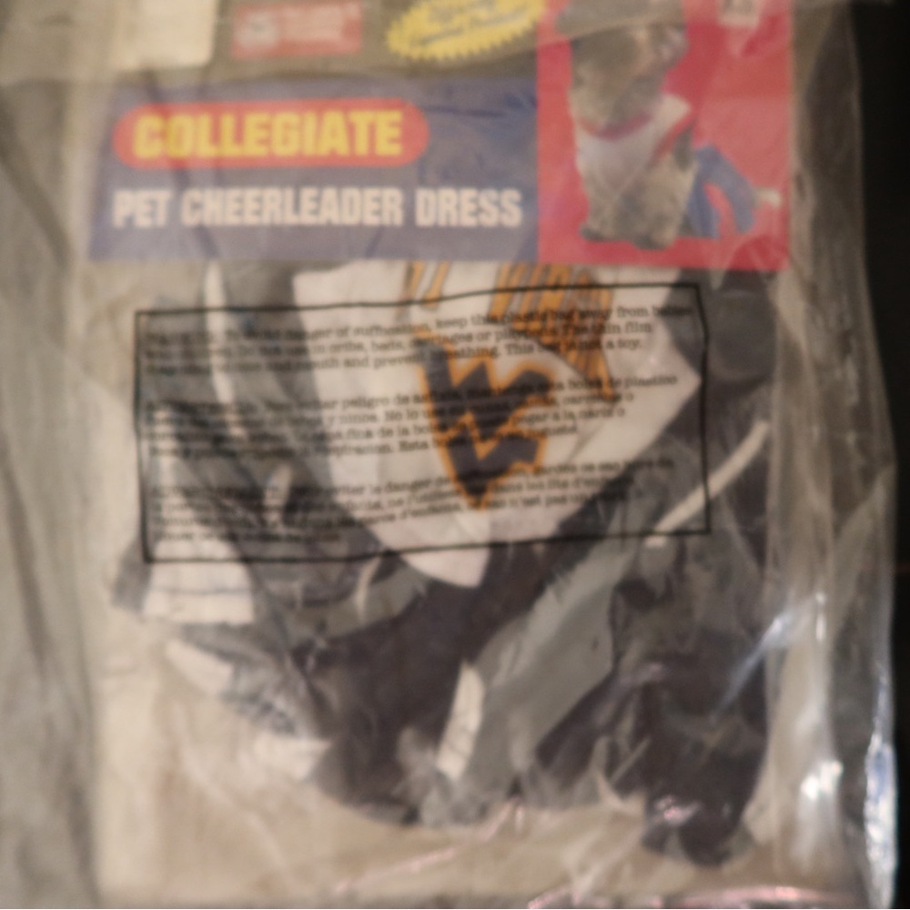 WVU XS pet cheer costume / game day outfit. Never used. West Virginia Mounties! - Picture 5 of 5